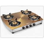 SUNFLAME PRODUCTS - Designer Glass Cooktops Crystal Metal Art Gold 4B SS